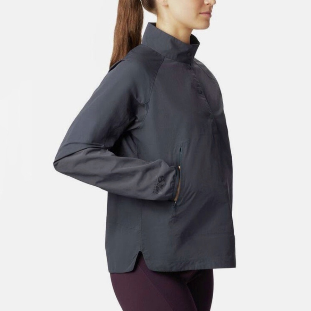 NWT Mountain Hardwear Railay Pullover 1/4 Snap UPF 50 Dark Storm Charcoal XS